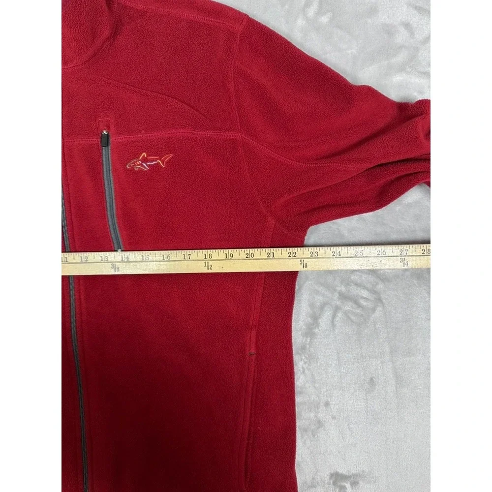 Greg Norman Fleece Jacket Red Five Iron‎ Full Zip Tasso Elba Mens Size M